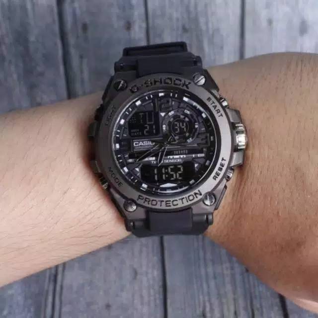 Jam tangan pria, casio g shock GST-8600 full black