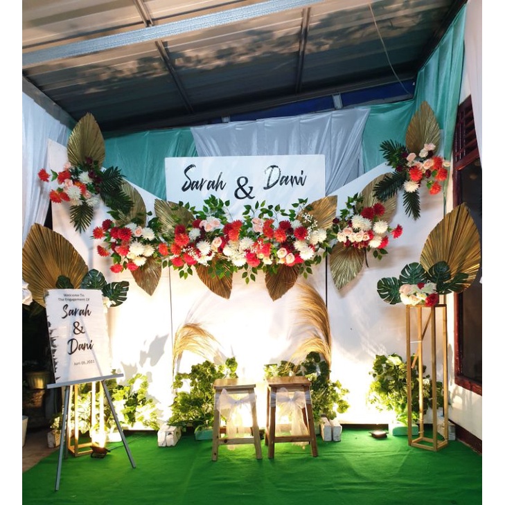 TERMURAH SEWA BACKDROP AKAD LAMARAN MEWAH