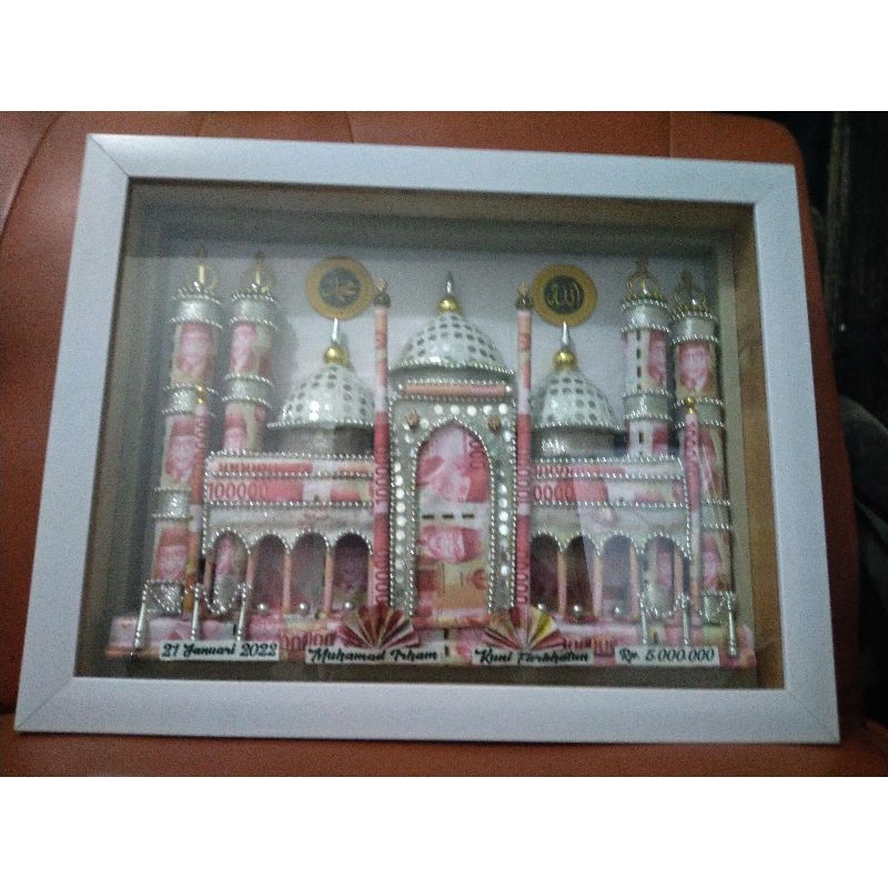 

mahar uang bentuk masjid