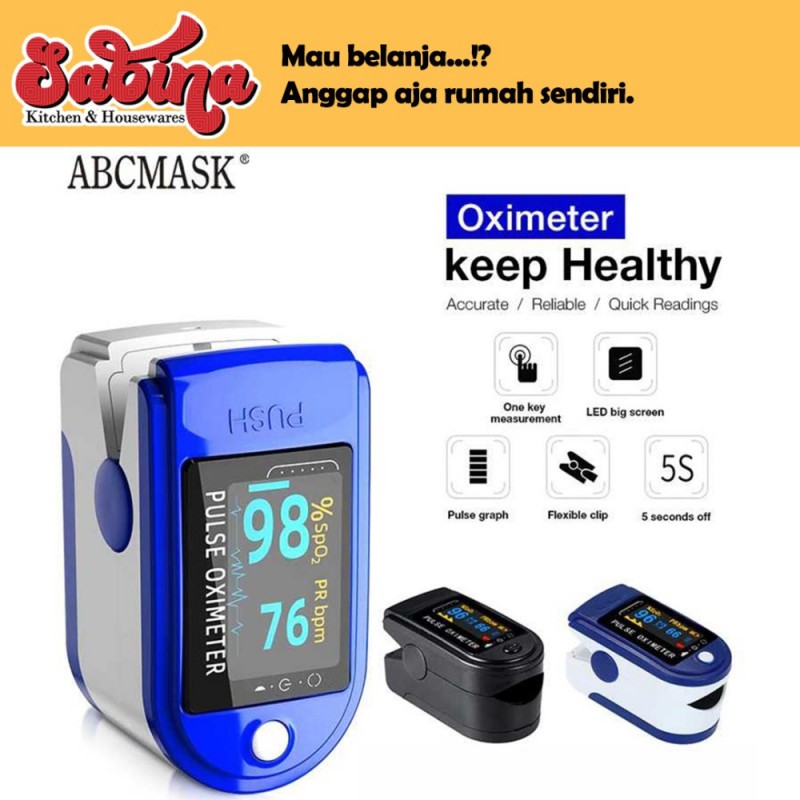 Alat Pengukur Detak Jantung Kadar Oksigen Oximeter ABCMASK