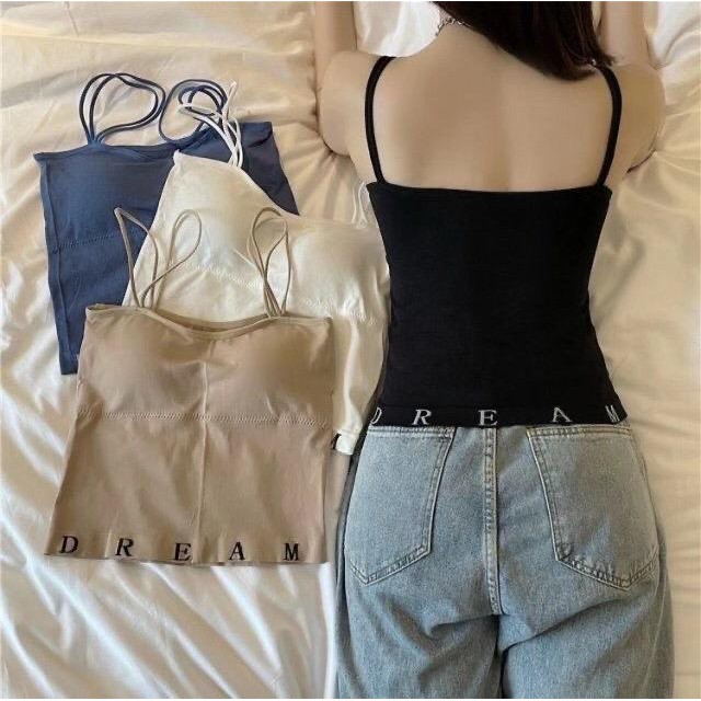 Feminin Tank Top Bra Import Korea Tali Double Inner Tangtop Panjang Elastis-2