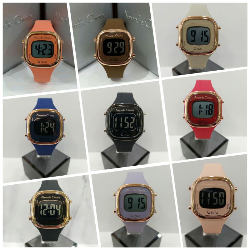 Jam Tangan Wanita Digital Alexandre Christie 9336 AC9336 AC 9336 Original Garansi Resmi Mesin