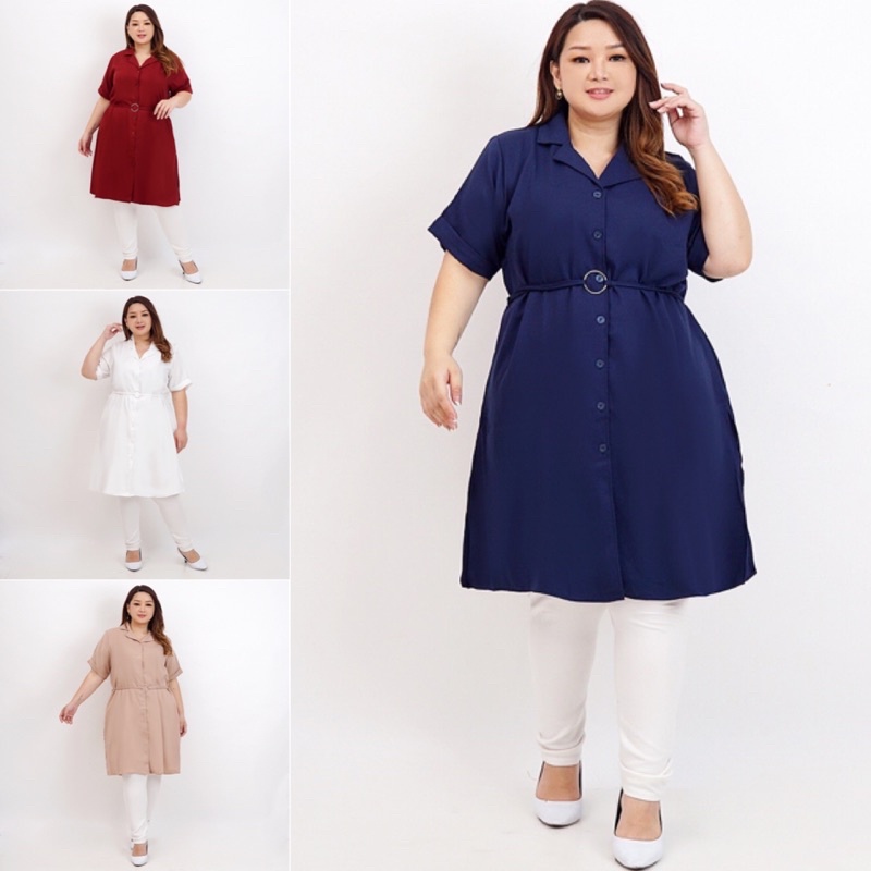 BAJU DRESS WANITA JUMBO LD 124cm BIG SIZE XXL XXXL BAJU IBU HAMIL MENYUSUI OVERSIZE kerja kantor pes