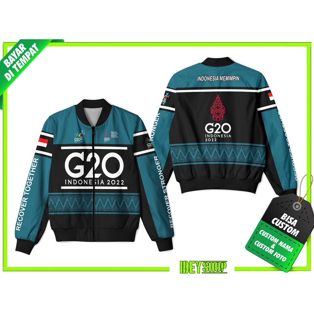 Jaket Bomber G20 Indonesia Memimpin 2022 Fullprinting 02