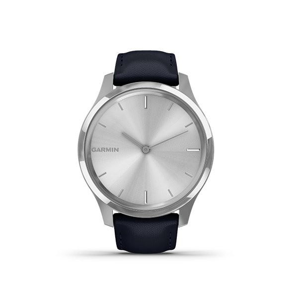 Garmin Vivomove Luxe Leather Navy Garansi TAM 2 Tahun