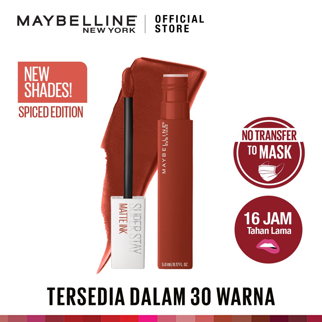 Maybelline Superstay Matte Ink Liquid Matte Lipstick Make Up [ Tahan