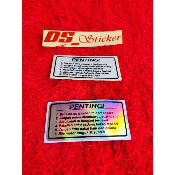 

STICKER PERINGATAN