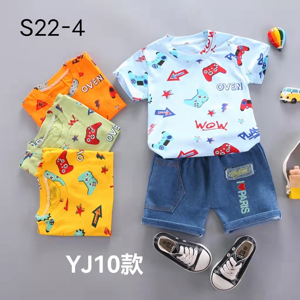 Setelan Jeans Anak 0 Bulan - 3 Tahun Setelan Kaos Celana Jeans Anak Motif Go Play Adem Setelan Fashion Anak CBKS