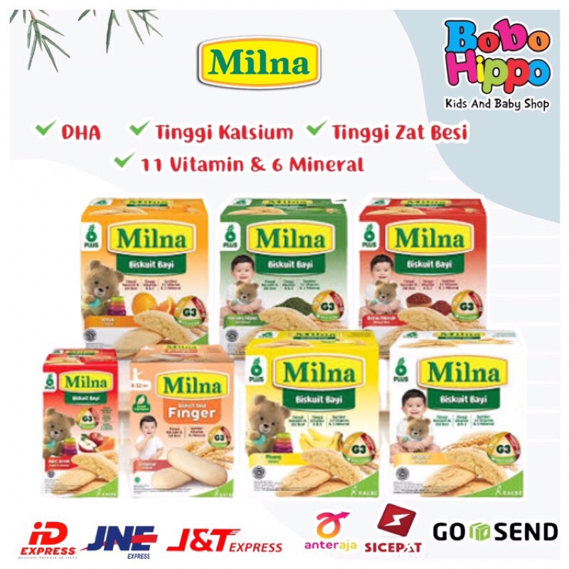 Milna Biskuit Bayi 6+ - Milna Biskuit Snack Bayi - Snack Bayi - Cemilan Anak