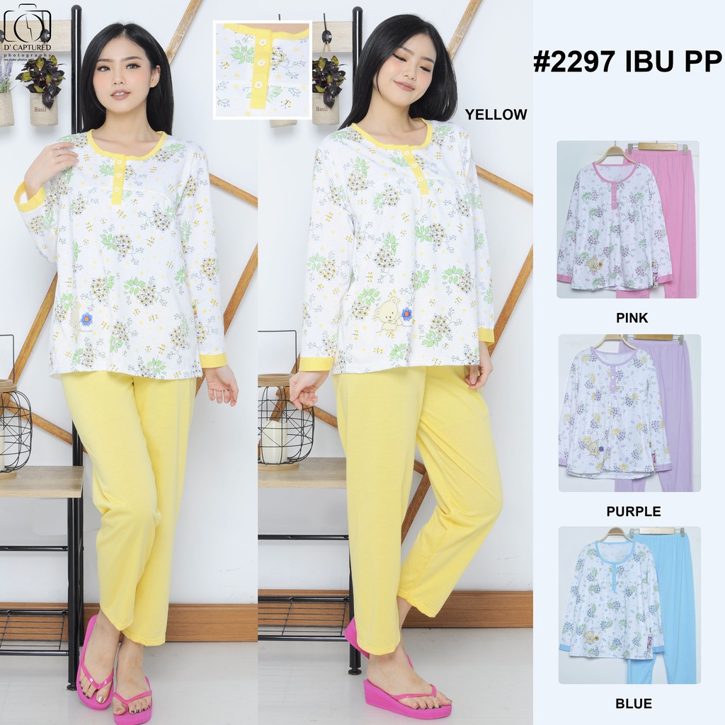 Baju Tidur Wanita Dewasa Lengan Panjang DPP 2297 2299 Baju Tidur Wanita Dewasa Lengan Panjang DPP 2297 2299