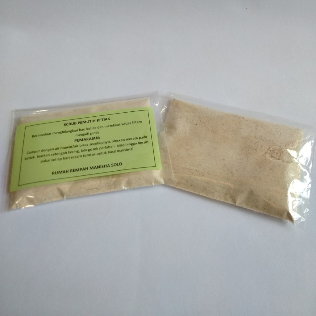 Scrub Pencerah Ketiak Rempah SACHET (Kemasan Baru) - Rumah Rempah Manisha Solo