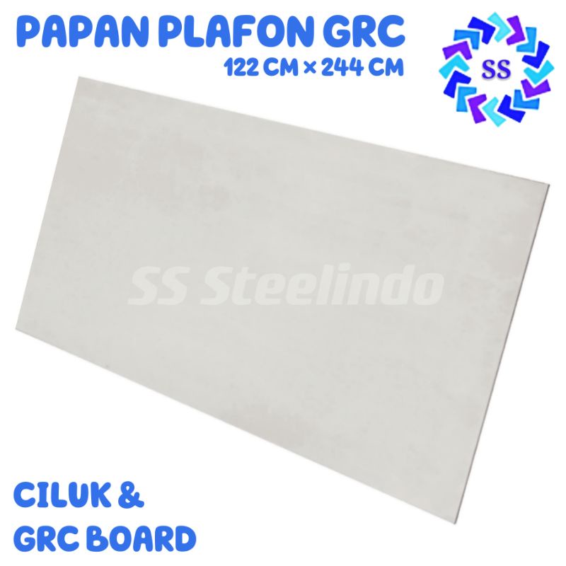 PAPAN PLAFON GRC BOARD (ASLI) 4MM DAN CILUK BOARD (BIASA) 4MM (120CM X 240CM)