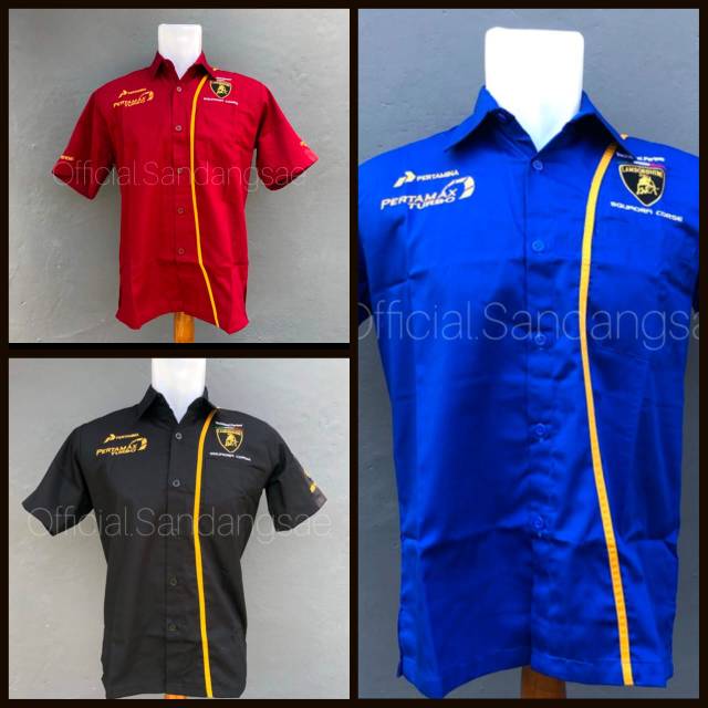 Baju  atasan kemeja seragam pertamina spbu turbo