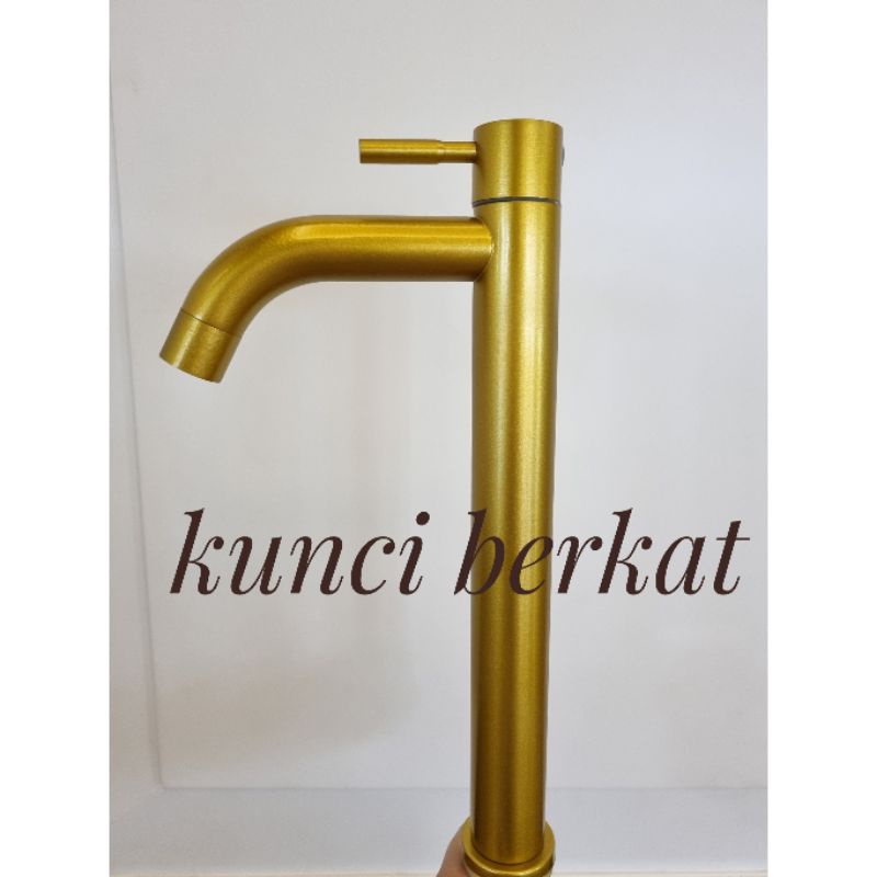 Kran wastafel gold/keran/kran cuci tangan long/bambu emas