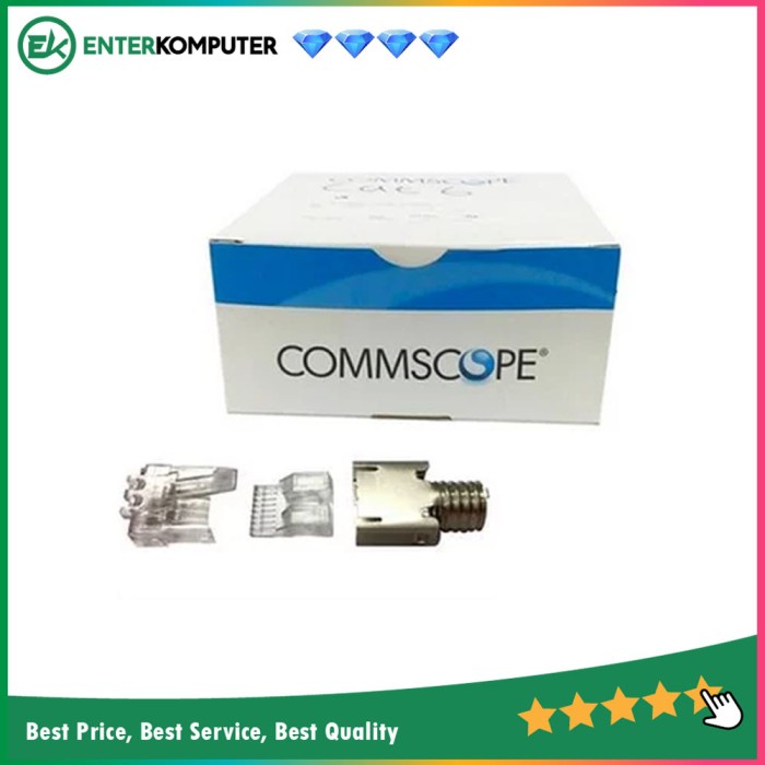 CommScope Connector RJ45 UTP Cat.6 (100 Pieces) - Part No 621119793