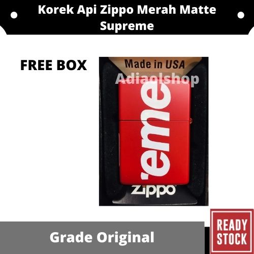 KOREK API ZIPP0 SUPREME MERAH MATTE