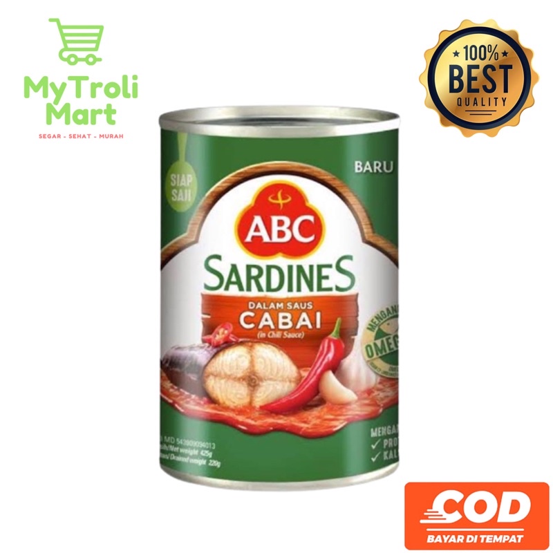 

Sardines ABC Saus Pedas / Sarden Kaleng - 425gr