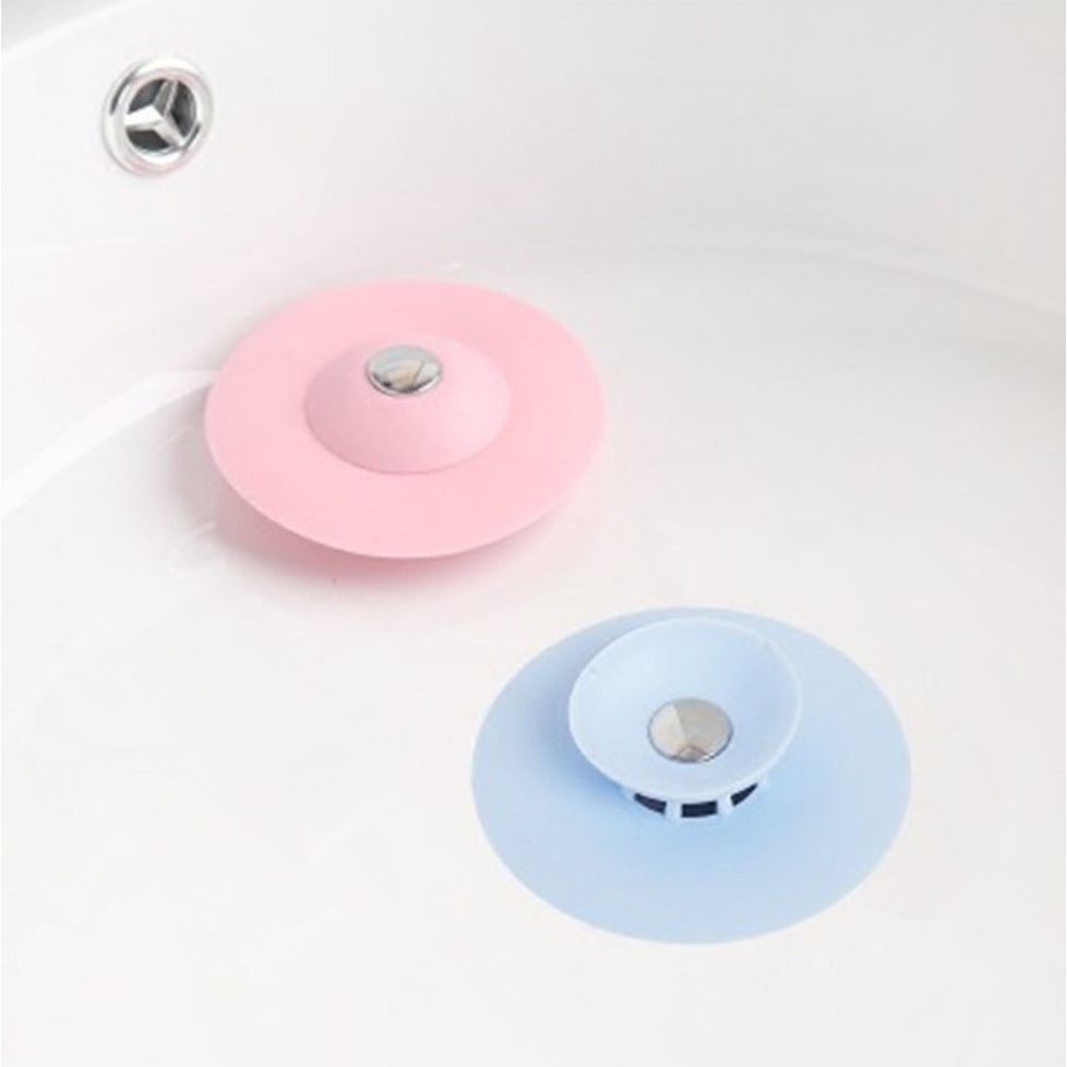 Penutup Lubang Saluran Air Kamar Mandi Dapur Saringan Wastafel Sink Bathtub Silicone Satu7an RT-25-PW