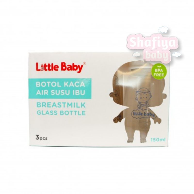 Little Baby Botol Kaca Asi Set 150ml isi 3pcs