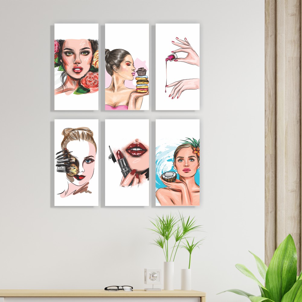 Hiasan Dinding Artistic Makeup Beauty Girl Dekorasi Wall Decor 15x30 cm GG01
