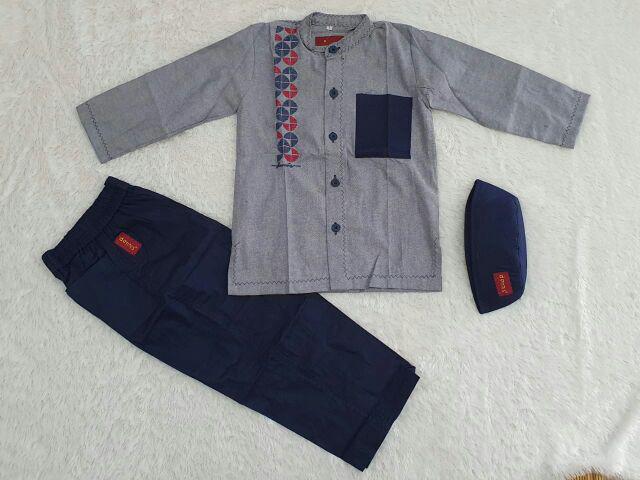 Dannis Takwa Anak Sarimbit Batik Antiq - Lengan Pendek 1,3