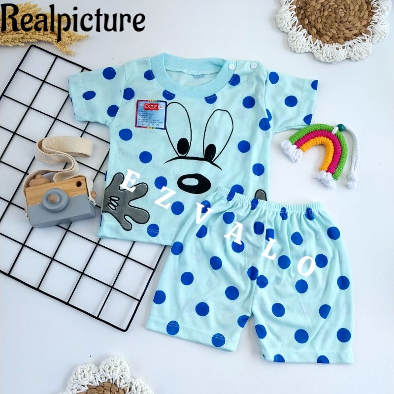 setelan baju bayi piyama bayi kaos oblong / baju bayi 0-6 bulan