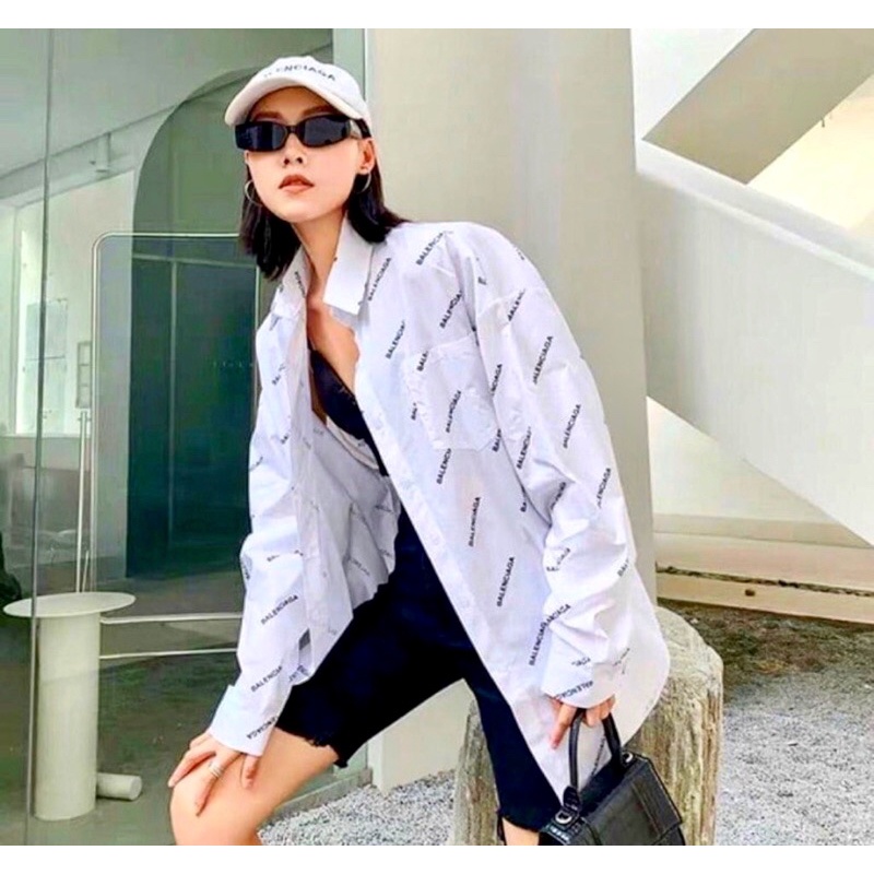 KEMEJA WANITA CASUAL KEKINIAN JUMBO LENGAN PANJANG IMPORT BANGKOK