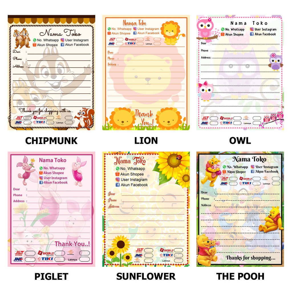 

Stiker Label Pengiriman Kartun / Stiker Pengiriman Custom Karakter / Stiker Label Olshop / Shipping