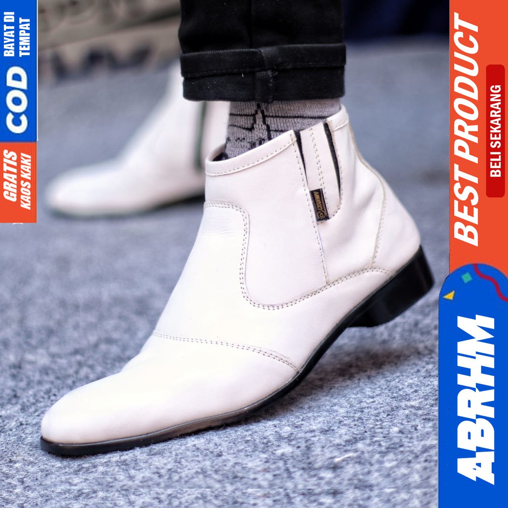 ABRHM X FOXS Sepatu Formal Pria Sepatu Pantofel Sepatu Casual Pria Kulit Asli Ori Sepatu Kasual Oxford Kerja Kantor Kuliah Kondangan Gaya Keren Kekinian Original Murah Terlaris