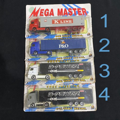 (2) Diecast Truck Mega Master Non-Matching (Schuco) Skala 1/87