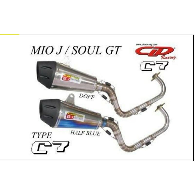 Knalpot Cld racing MioJ,Mio125,X-Ride,SoulGT type C7 Doff