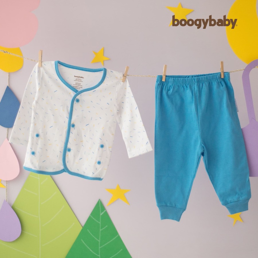 Makassar ! New Boogybaby Candyland Long Top + Trousers 3-6 Bulan ( 2 Pcs )