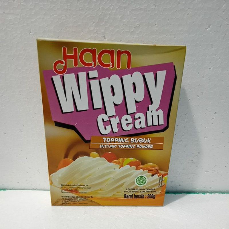 

Haan Wippy Cream Toping Bubuk 200 g