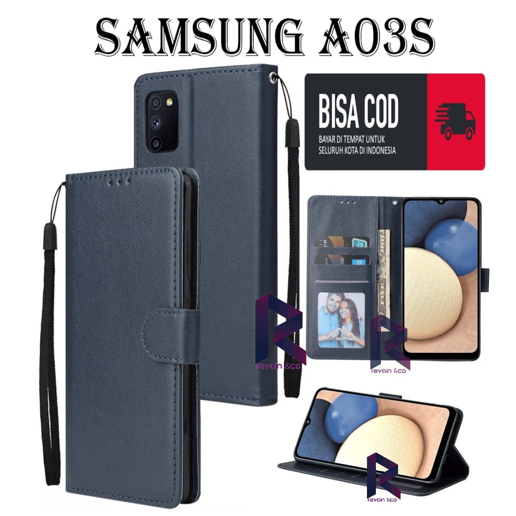 NEW SAMSUNG A03S CASE FLIP WALLET LEATHER KULIT PREMIUM SARUNG BUKA TUTUP FLIP CASE SAMSUNG A03S