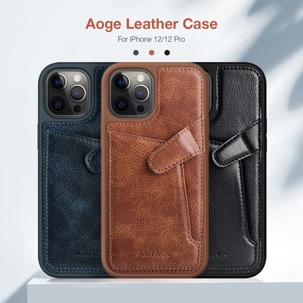 Hard Case Apple iPhone 12 / 12 Pro Nillkin Aoge Leather Case