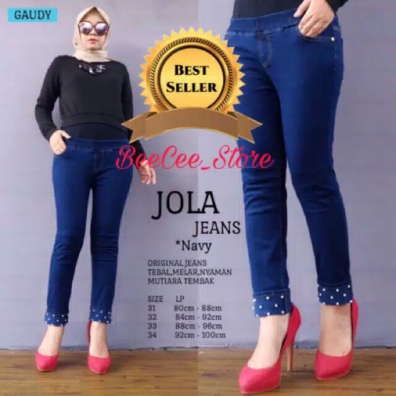 Legging jeans mutiara || Jeans legging mutiara lipat bawah (JLA) 4.9