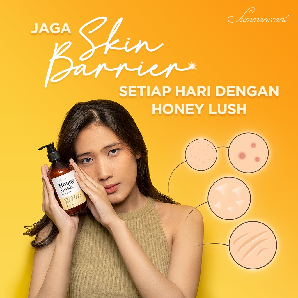 Sabun Mandi Cair Body Wash Pria Wanita Honey Lush Calming Nourishing Summerscent