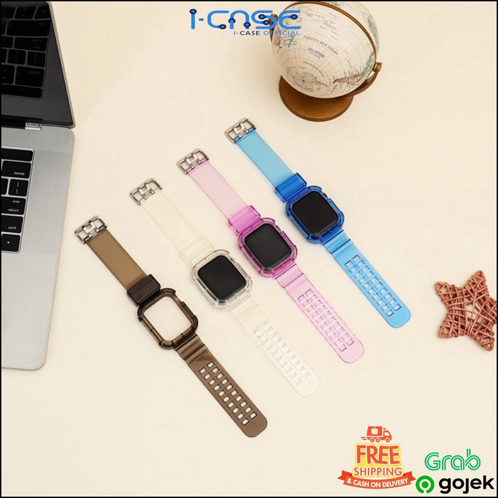 (HANYA TALI) TRANSPARANT NEON STRAP WATCH 38 42 MM