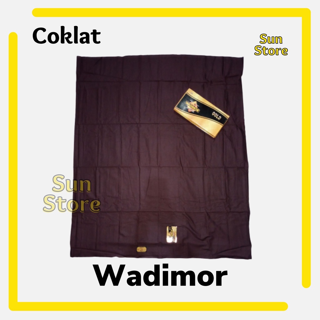 Sarung Tenun Wadimor Polos Non Tumpal Warna Coklat Original Premium