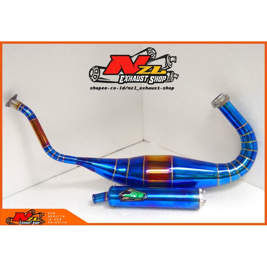 Knalpot ninja 150 R /RR JRM blue tipe cobra