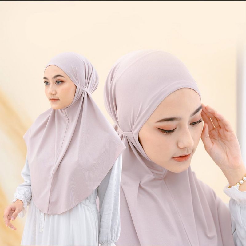 Jilbab Bergo Nonpet jersey (M) Tali | Hijab Instan Tali Non Pad | Kerudung Tali Jersey