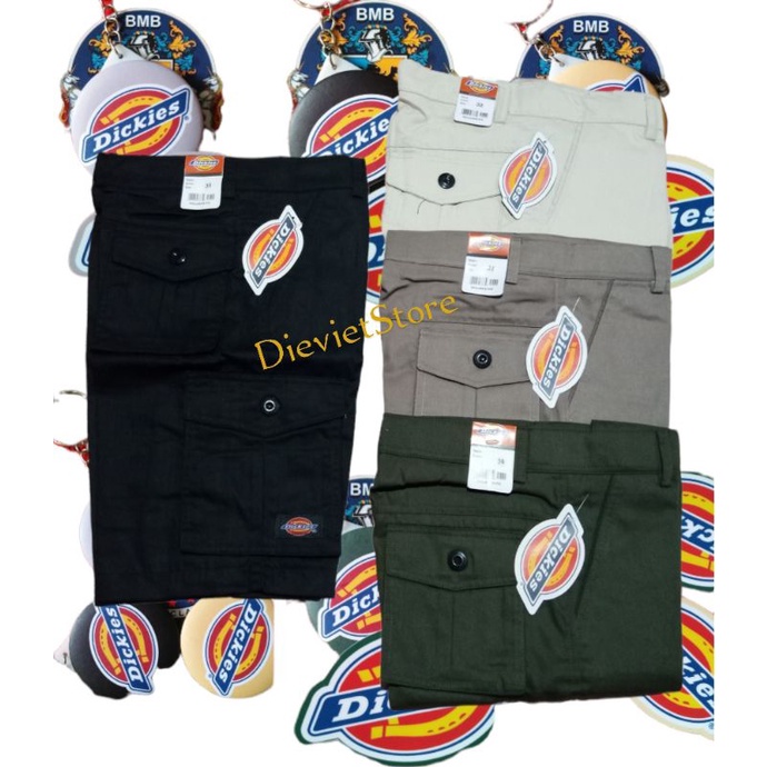 CARGO PENDEK DICKIES FREE STICKER + GANTUNGAN PIN DICKIES