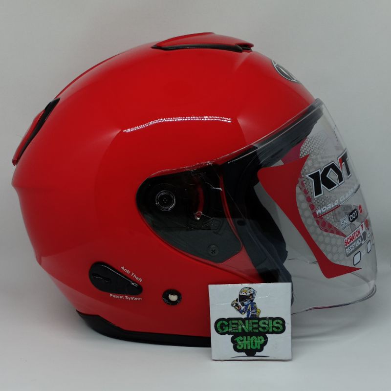 Helm KYT half face helm KYT KYOTO solid polos-5