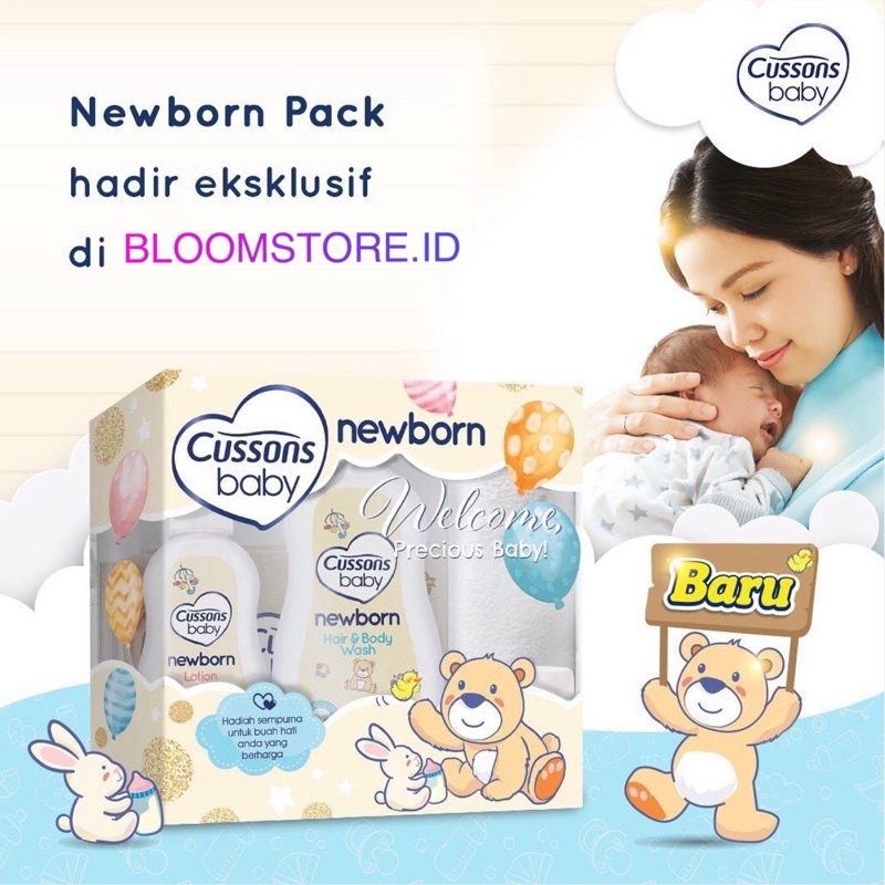 CUSSONS Baby Newborn New Born Pack Bag Gift Set Hadiah Lahiran Sabun Shampoo Lotion Wipes Cream Kado Bayi Baru Lahir Cusson