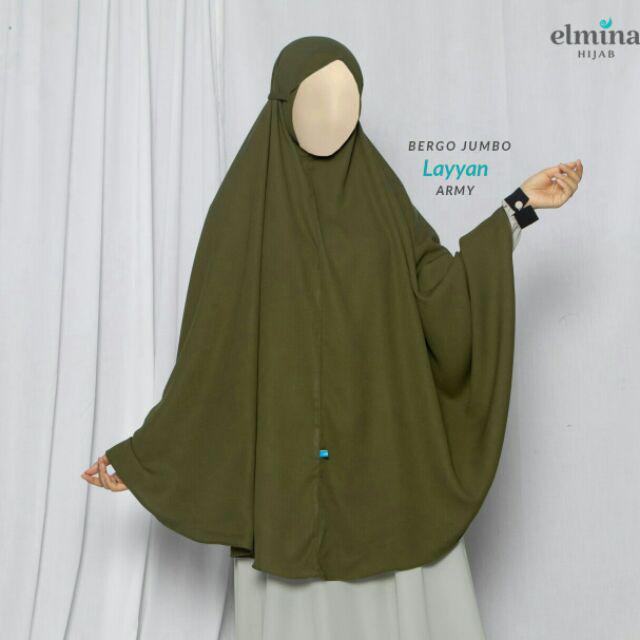 Bergo Layyan Bergo Instan Tali by Elmina Hijab-Army