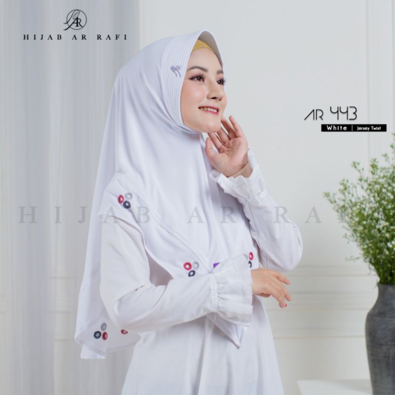 TERLARIS ✅ AR 443 hijab ar rafi original hijab instan bergo arrafi | INAYAHHIJAB-White