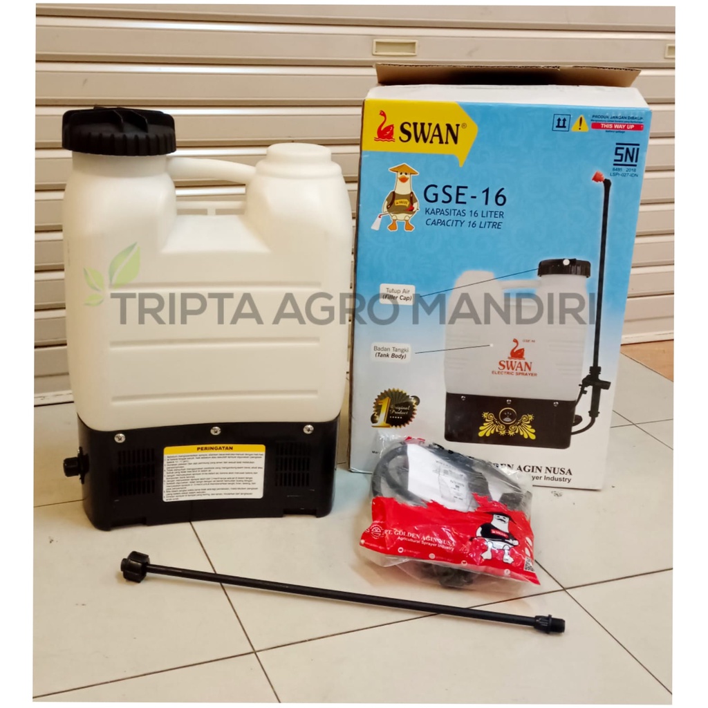 ALAT SEMPROT TANAMAN HAMA SPRAYER ELEKTRIK GSE16 BLACK SWAN