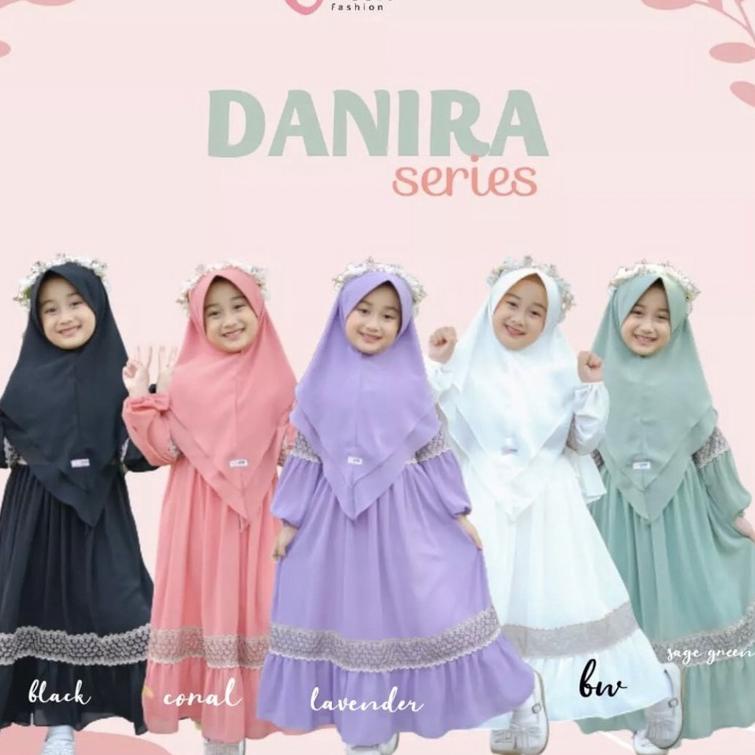 KAL.113234– GAMIS CERUTY RENDA  SET HIJAB/GAMIS ANAK PEREMPUAN