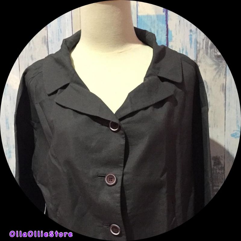 Blus Hijau Army Pekat, Fit to XL-XXL [Preloved]