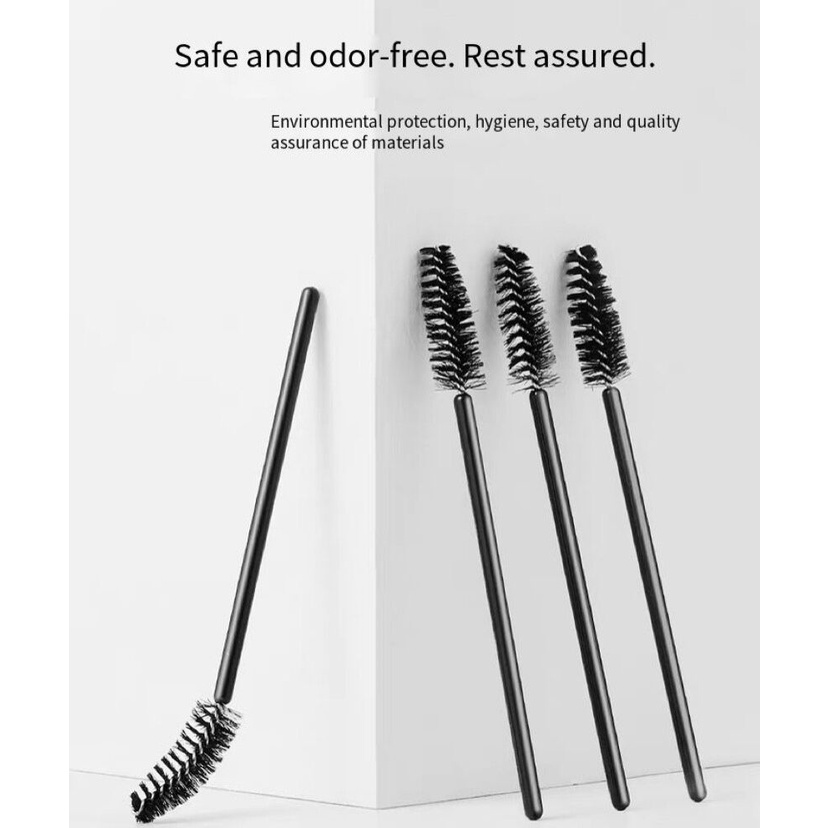 10pcs Kuas Makeup Bulu Mata Perpanjang Aplikator Maskara Alis Sekali Pakai Eyelash Brush